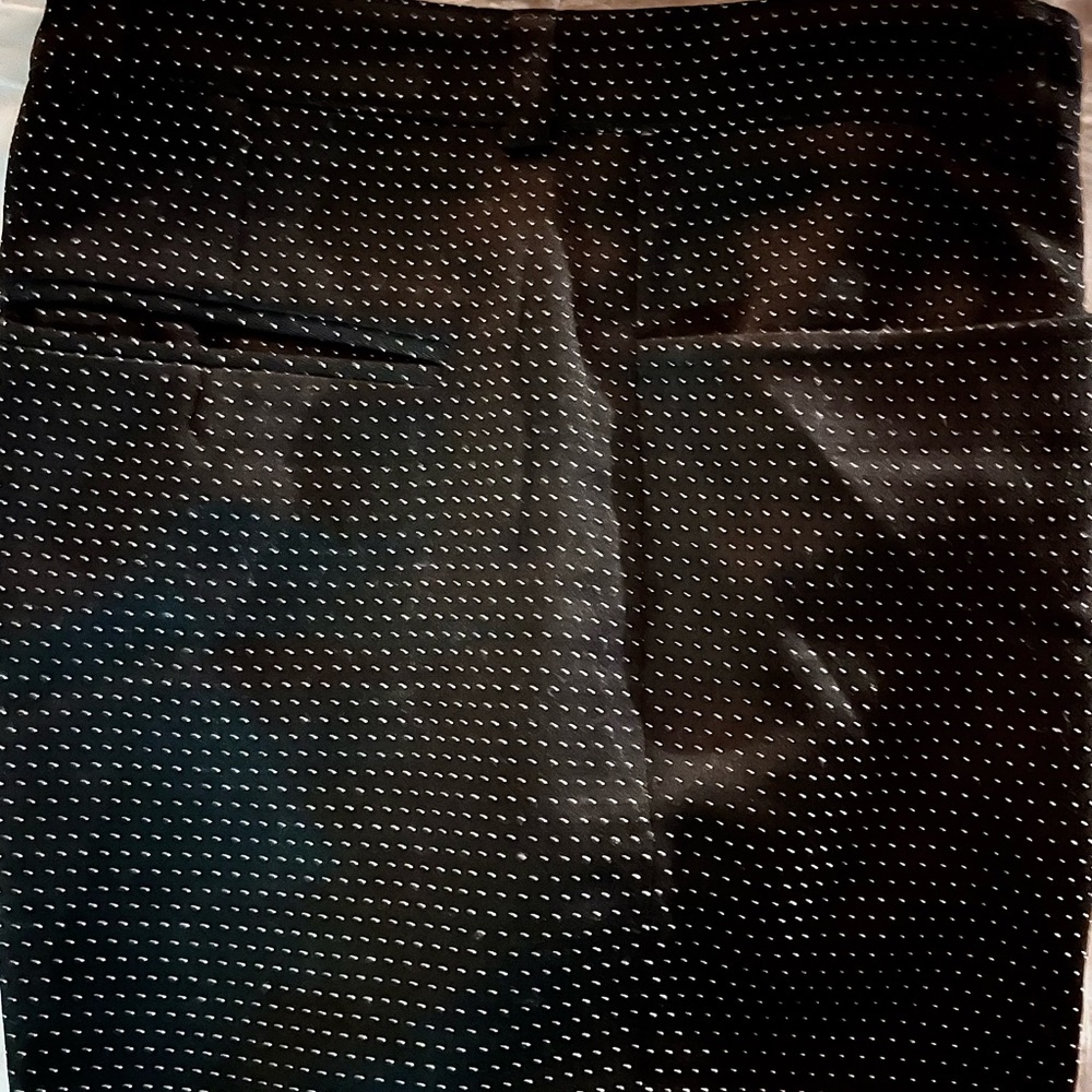 Vintage size 4 Parallel wool pants. Black with white pin size dots.